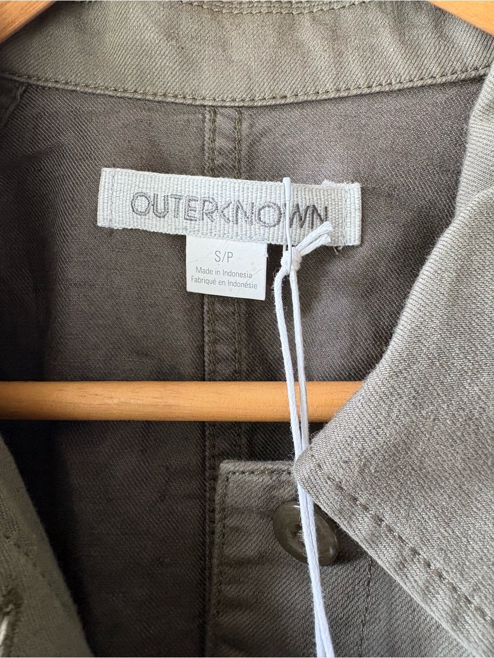 NWT OUTERKNOWN STATION SUIT SHORTALL OLIVE NIGHT utility romper organic cotton - Picture 3 of 9